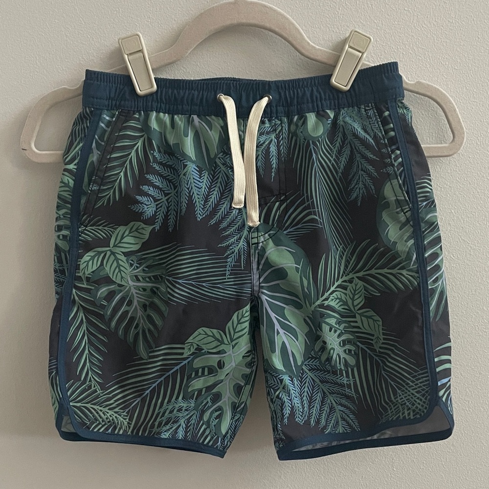 Fair Harbor Kids Navy Evergreen Anchor Swim Shorts